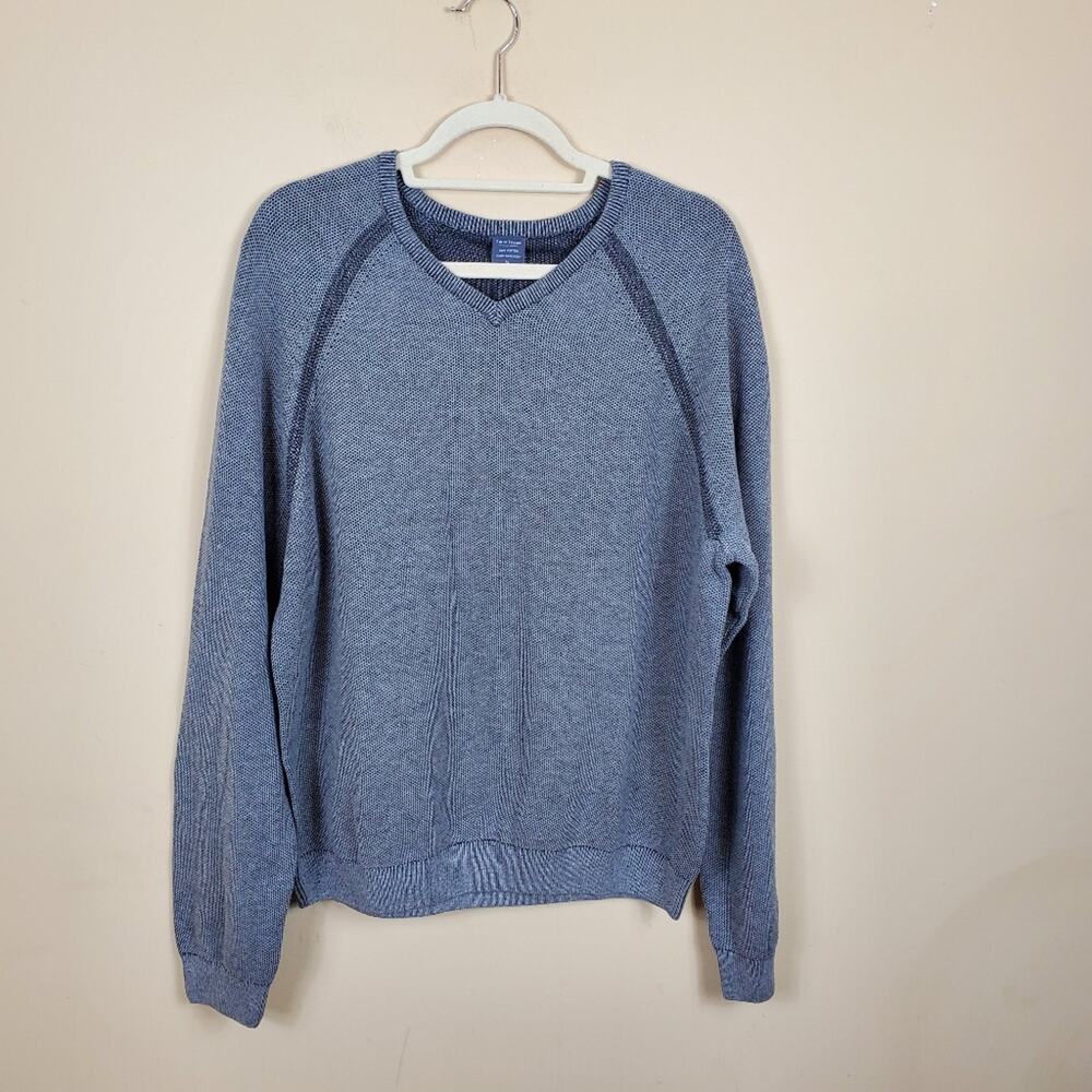 Tailor Vintage V-Neck Sweater in Gray Size XL